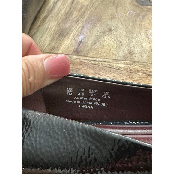 Franco Sarto Women's Black Leather Rina Pointed Toe Slip on Loafer Flats Size 7 - Picture 8 of 8